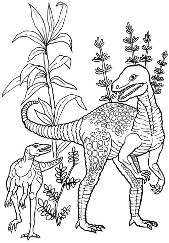 Herrerasaurus Dinosaur Coloring Page